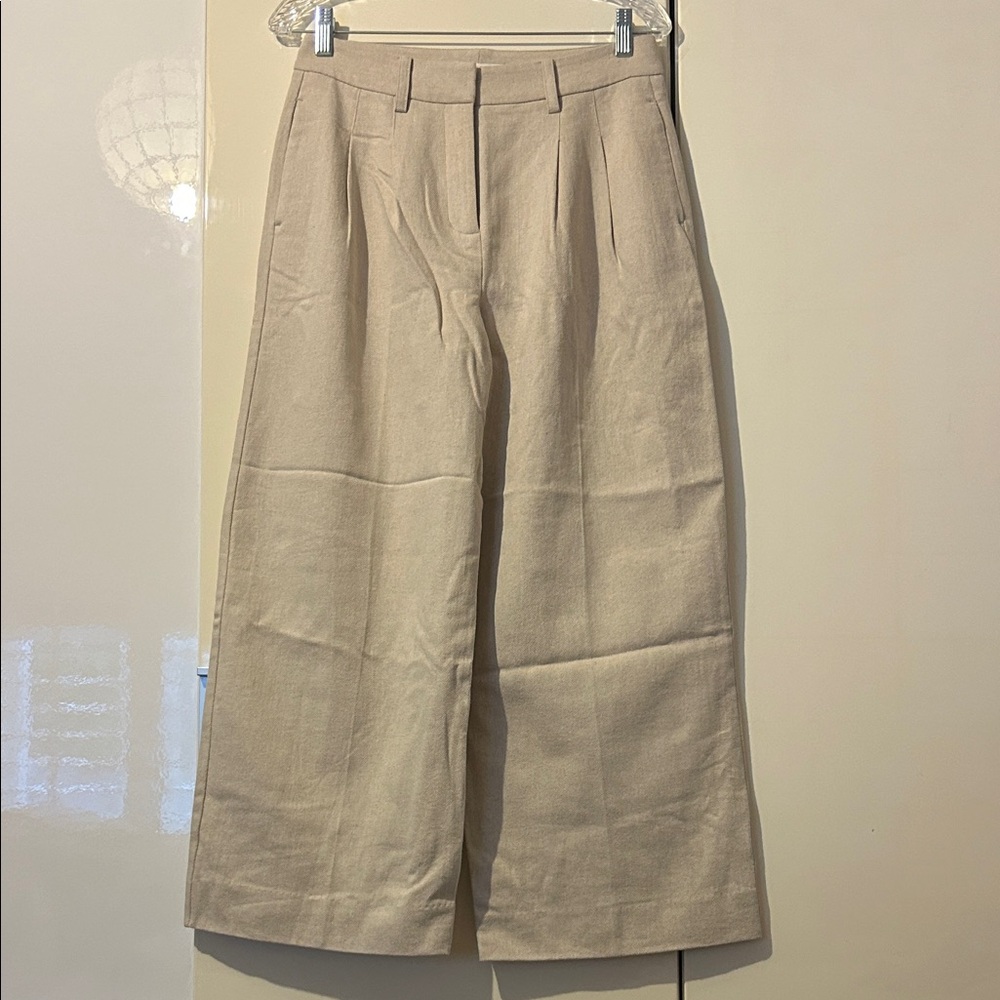 Lucky Brand Beige/Tan High-Rise Trousers